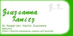 zsuzsanna kanitz business card
